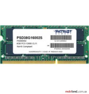 Patriot Signature 8GB DDR3 SO-DIMM PC3-12800 (PSD38G16002S)
