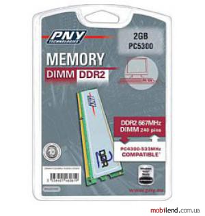 PNY Dimm DDR2 667MHz 2GB