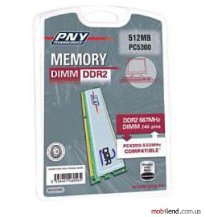 PNY Dimm DDR2 667MHz 512MB