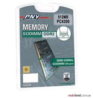 PNY Sodimm DDR2 533MHz 512MB
