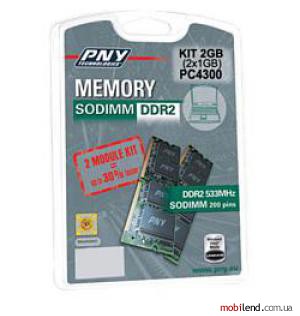 PNY Sodimm DDR2 533MHz kit 2GB (2x1GB)