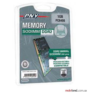 PNY Sodimm DDR2 800MHz 1GB