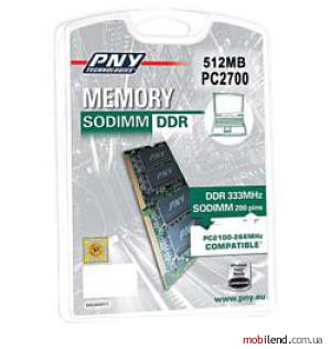 PNY Sodimm DDR 333MHz 512MB