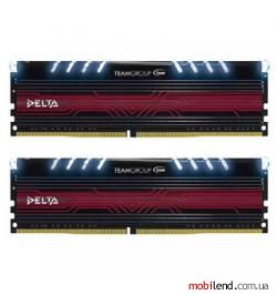 TEAM 8 GB (2x4GB) DDR4 2400 MHz Delta White LED (TDTWD48G2400HC15ADC01)