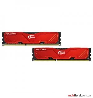 TEAM 8 GB (2x4GB) DDR4 2400 MHz Vulcan Red (TLRED48G2400HC14DC01)