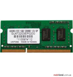 Unifosa 1GB DDR3 SO-DIMM PC3-10600 (GU672203EP0200)