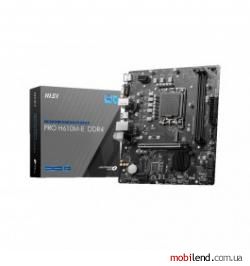MSI PRO H610M-E DDR4