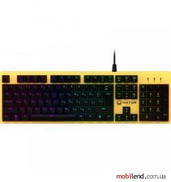 Hator Rockfall Mechanical Red Switches Yellow Edition RU (HTK-603)