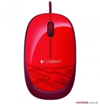 Logitech M105 Corded Optical Mouse (Red)
