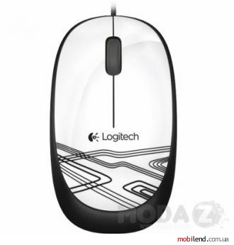 Logitech M105 Corded Optical Mouse (White)