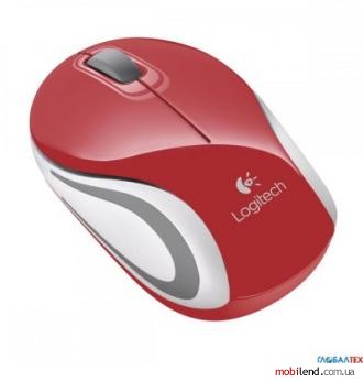 Logitech M187 Wireless Mini Mouse (Red)