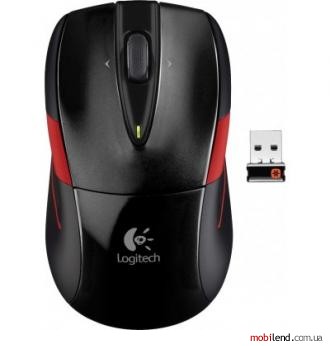 Logitech M525 Wireless Mouse (Black/Red)