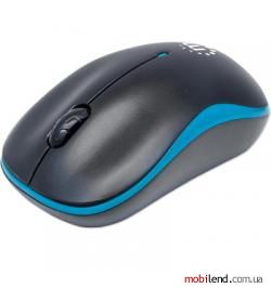 Manhattan MLBX Wireless Laser Mobile Mini Mouse Blue/Black (179416)