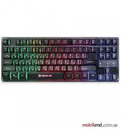 REAL-EL Gaming 8710 TKL Backlit USB Black (EL123100030)