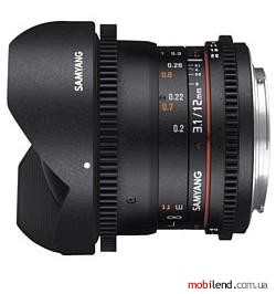 Samyang 12mm T3.1 ED AS NCS VDSLR Fish-eye Canon EF