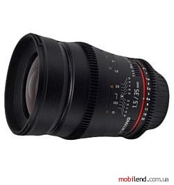 Samyang 35mm T1.5 ED AS UMC VDSLR Minolta/Sony A