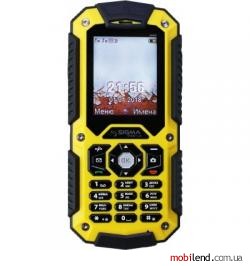Sigma mobile X-treme PQ67 Yellow-Black