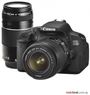 Canon EOS 650D kit (18-55mm 75-300mm) EF-S IS