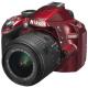 Nikon D3200 kit (18-55mm VR II) SLR Shoulder Bag Red,  #1