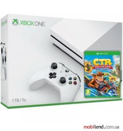 Microsoft Xbox One S 1TB White   Crash Team Racing Nitro-Fueled