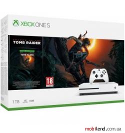 Microsoft Xbox One S 1TB White   Shadow of the Tomb Rider