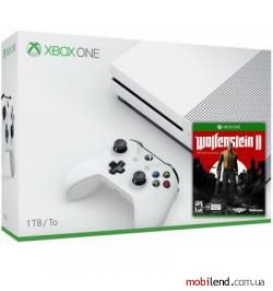 Microsoft Xbox One S 1TB White   Wolfenstein II: The New Colossus