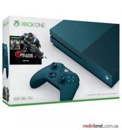 Microsoft Xbox One S 500GB Deep Blue   Gears Of War 4