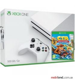 Microsoft Xbox One S 500GB White   Crash Team Racing Nitro-Fueled