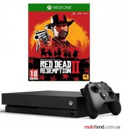 Microsoft Xbox One X 1TB   Red Dead Redemption 2