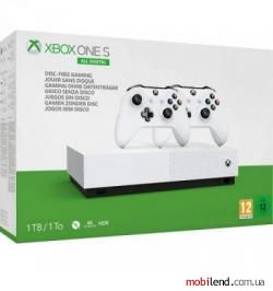 Microsoft XBox One S 1TB White All-Digital Edition   Wireless Controller