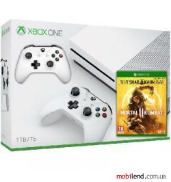 Microsoft XBox One S 1TB White   Mortal Kombat 11   Wireless Controller