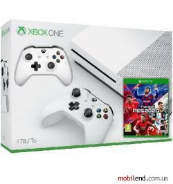 Microsoft XBox One S 1TB White   Pro Evolution Soccer 2020   Wireless Controller