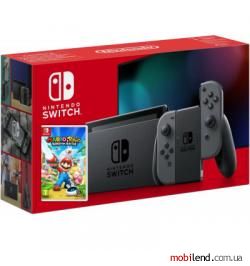 Nintendo Switch Gray   Mario   Rabbids Kingdom Battle
