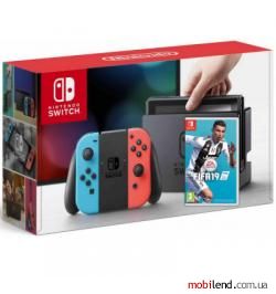 Nintendo Switch Neon Blue-Red   FIFA 19