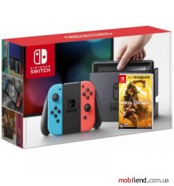 Nintendo Switch Neon Blue-Red   Mortal Kombat 11