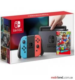Nintendo Switch Neon Blue-Red   Super Mario Odyssey