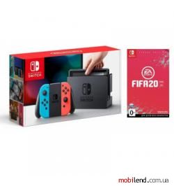 Nintendo Switch Neon Blue/Red   FIFA 18