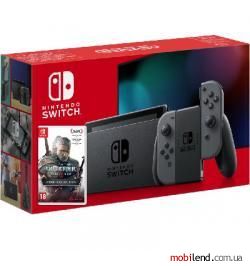 Nintendo Switch HAC-001-01 Gray   The Witcher 3: Wild Hunt Complete Edition