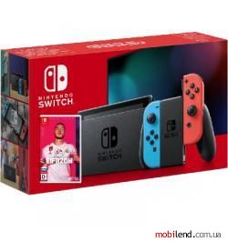 Nintendo Switch HAC-001-01 Neon Blue-Red   FIFA 20 Legacy Edition