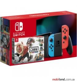 Nintendo Switch HAC-001-01 Neon Blue-Red   Labo: Vehicle Kit