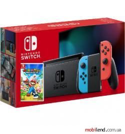 Nintendo Switch HAC-001-01 Neon Blue-Red   Mario   Rabbids Kingdom Battle
