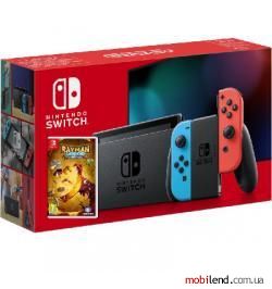 Nintendo Switch HAC-001-01 Neon Blue-Red   Rayman Legends: Definitive Edition
