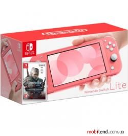 Nintendo Switch Lite Coral   The Witcher 3: Wild Hunt Complete Edition