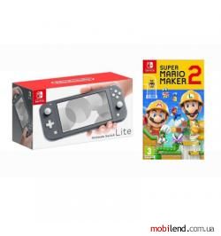 Nintendo Switch Lite Gray   Super Mario Maker 2