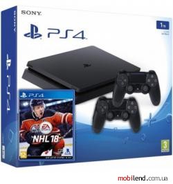 Sony Playstation 4 Slim 1TB   NHL 18   DualShock 4
