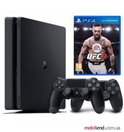 Sony Playstation 4 Slim 500GB   UFC 3   DualShock 4
