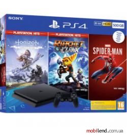 Sony PlayStation 4 Slim 500 GB   Spider Man   Ratchet Clank: Rift Apart   Horizon Zero Dawn
