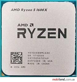 AMD Ryzen 5 1600X Summit Ridge (AM4, L3 16384Kb)