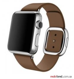 Apple Watch 38mm Stailnless Steel Case with Brown Modern Buckle (MJ3A2)