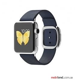 Apple Watch 38mm Stainless Steel with Blue Modern Buckle (MJ332)